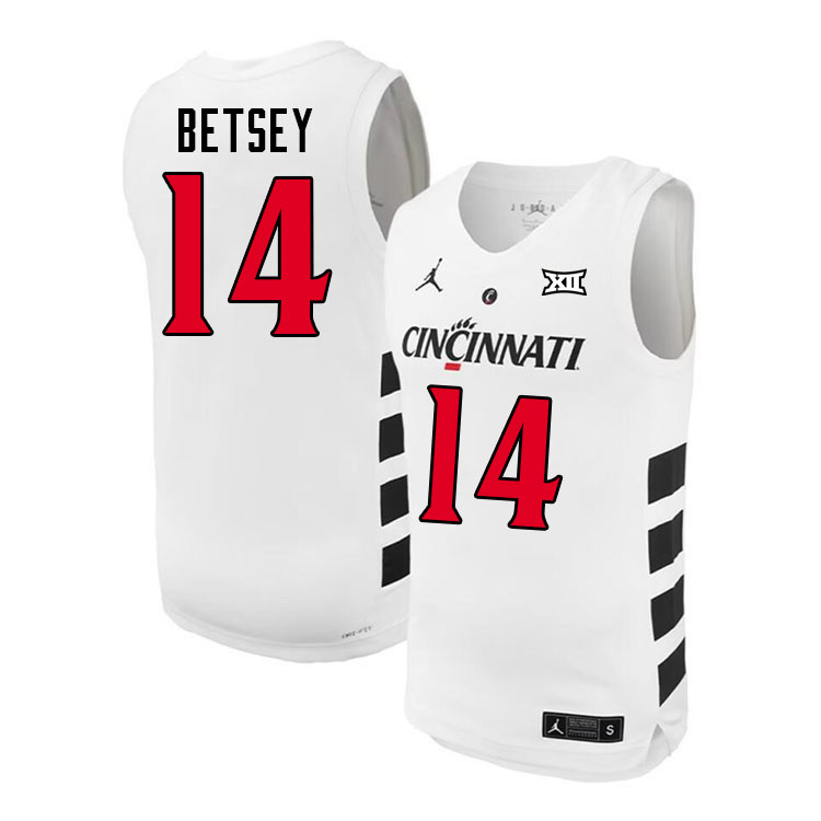 Tyler Betsey Cincinnati Jersey,Cincinnati Bearcats #14 Tyler Betsey Basketball Jersey Youth-White